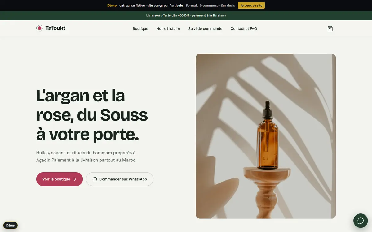 Home page of the Tafoukt demo